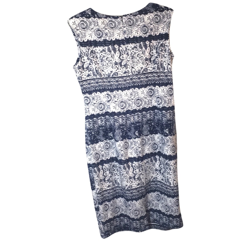 I LE New York Striped Patterned Sleeveless Dress
